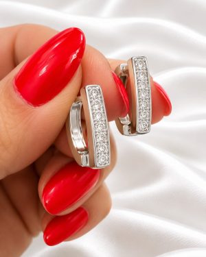 Aros cuadrados brillo