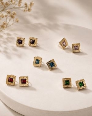 Aros Bvlgari cuadrados 6 mm/8 mm