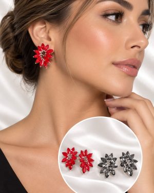 Aros Gema rojo/negro