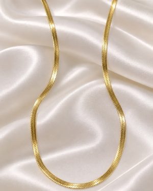 Collar snake plana dorada 2 mm